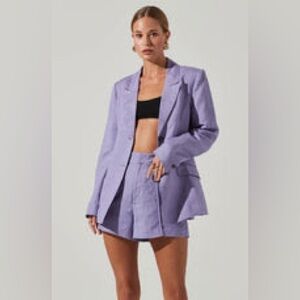Astr the Label Ayra Linen Blend Blazer